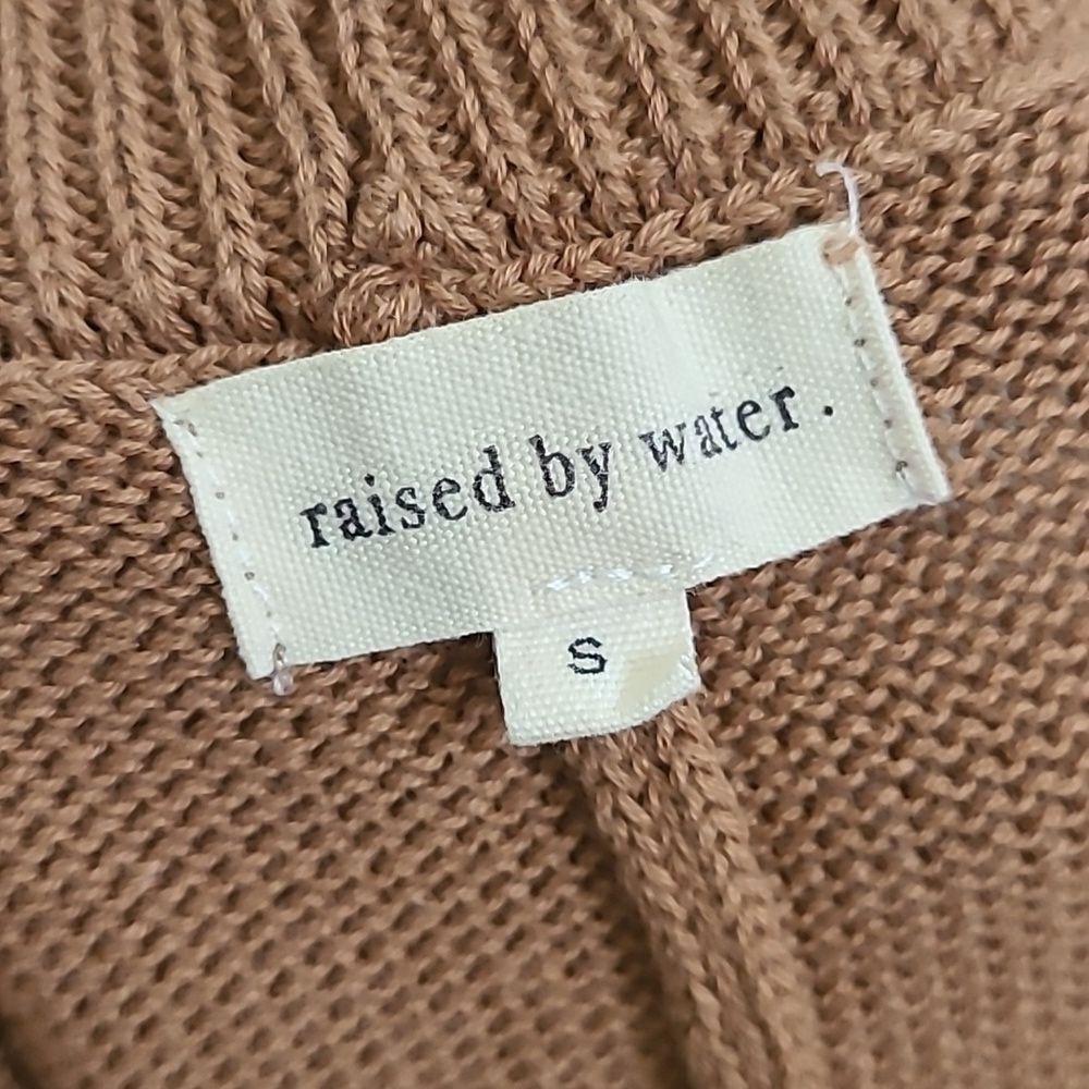 Raised By Water Wide Leg Mustard Brown Knit Palazzo Pants Small High Waist - Picture 6 of 7